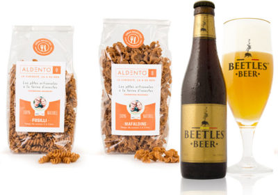 From Belgium insect pasta (Goffard sisters) and beetles beer.