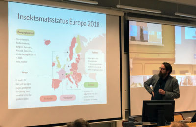 Anders redogör för det juridiska läget i Europa februari 2018. (foto: SLU Future Food)